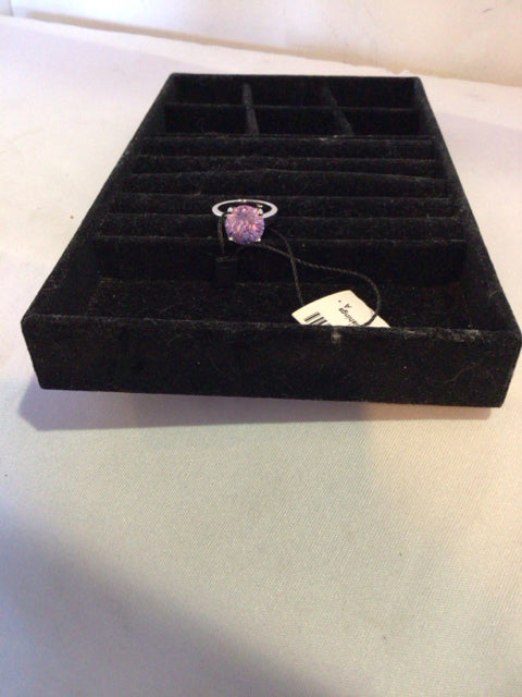 Metal Purple/Silver Amethyst Ring