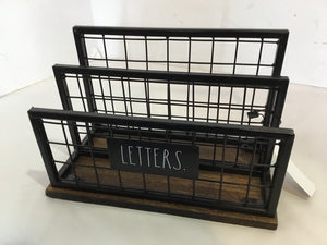 Black Metal Letter Holder