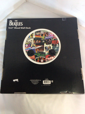 Beatles In Box Black/Mix Collage Clock