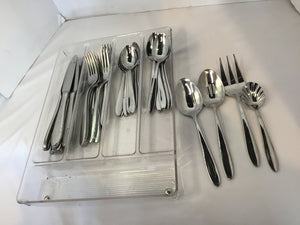 Set Silver Metal Silverware