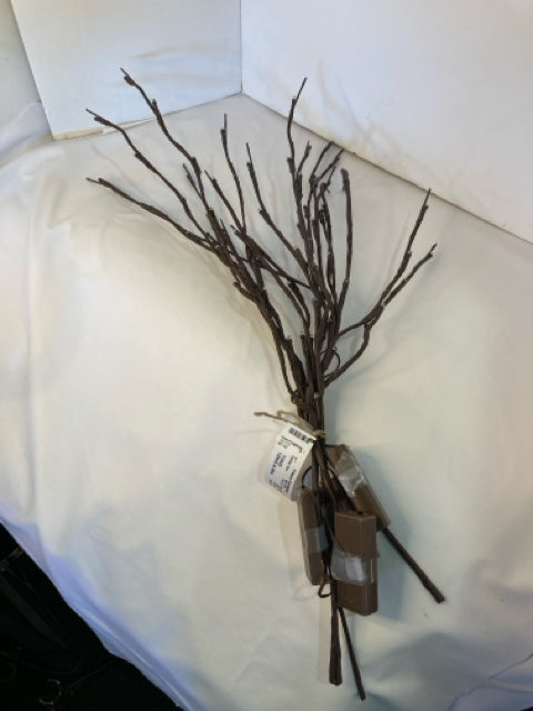 Set of 3 Brown Wire Trees Lights Holiday Item