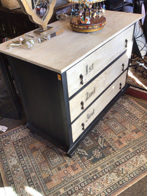 Noir Industrial Wood 3 Drawers Brown/black Chest/Dresser