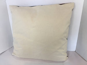 Multi-Color Cotton Embroidered Abstract Face Pillow