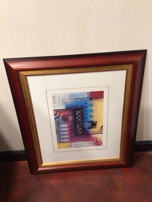 Abstract Multi-Color Framed Art