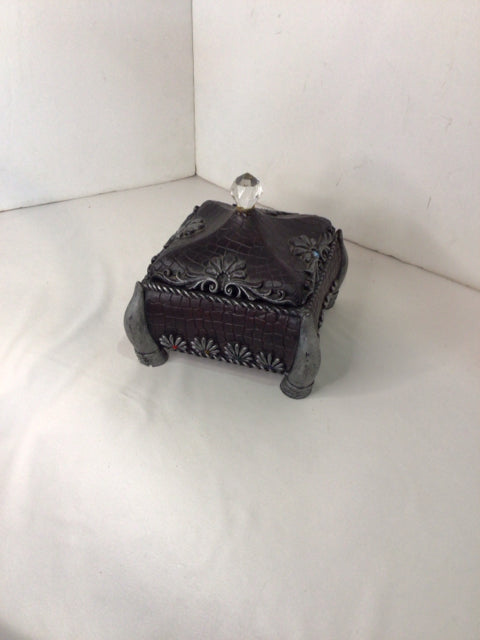 Resin Reptile Skin Brown Box