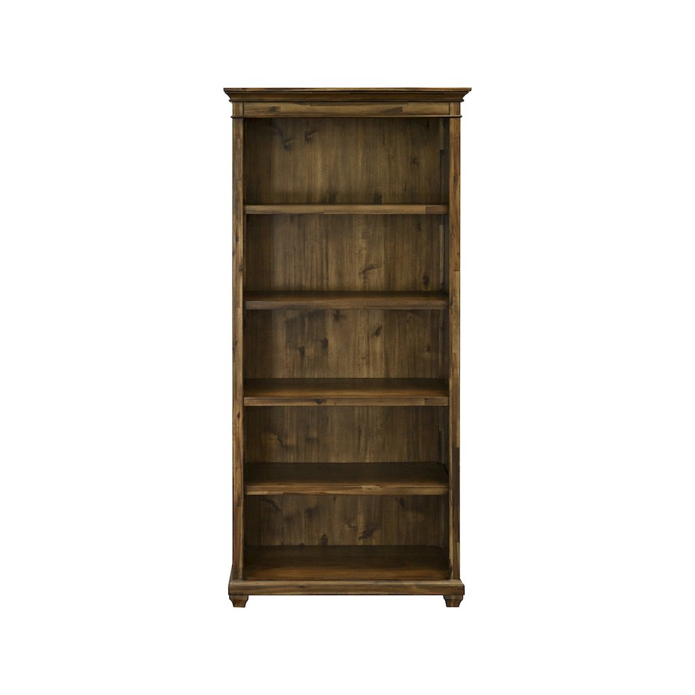 Bison Commerce LLC Wood 5 Shelf Brown Bookcase/Bookshelf 9JWLUECH