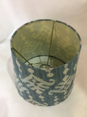 Blue/White Linen Lamp Shade