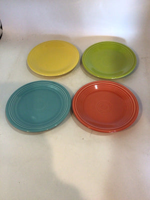 Fiestaware Vintage Multi Stoneware Set of 4 Plate Set