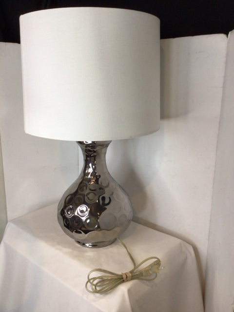 Silver Glass Lamp