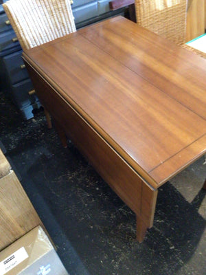 Dining Wood 2 Leaves Drop-Leaf Brown Table