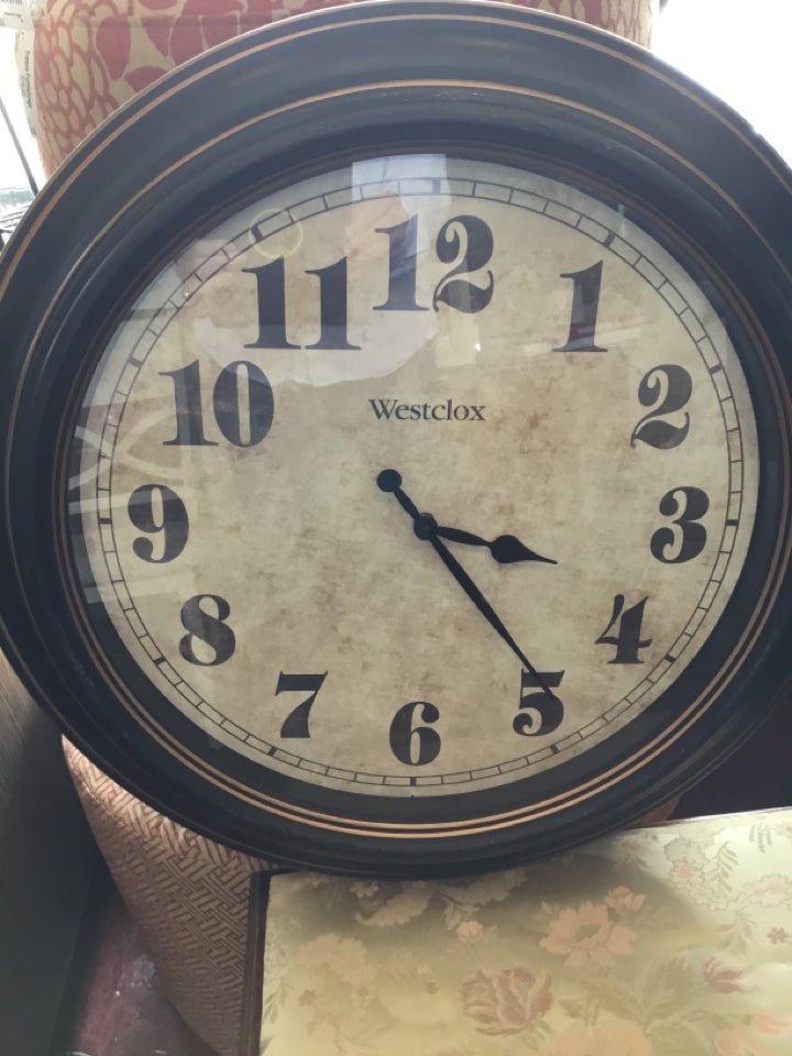 Westclox Black Plastic Clock