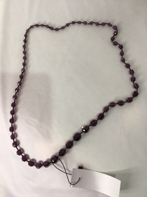 Purple Beaded Amethyst Necklace