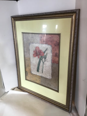 Orange/Gold Lily Framed Art