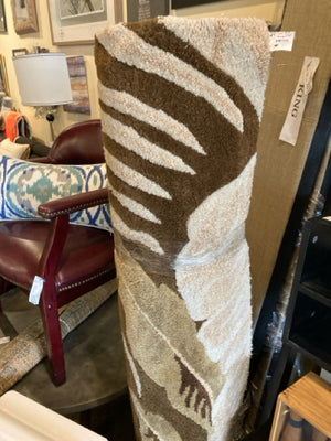 Wool Leaves Green/Brown Rug