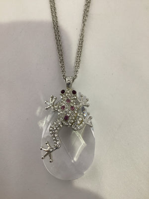 Clear Lizard Rhinestone Necklace
