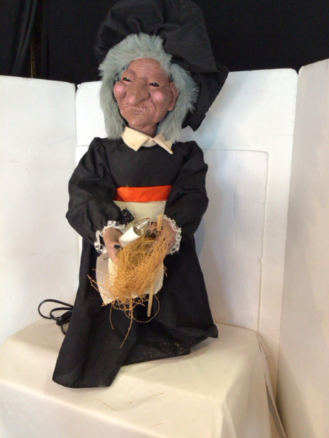 Halloween Black Electric Witch Electric Holiday Item