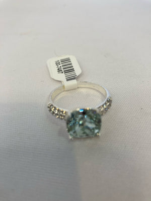 Blue Cubic Zirconia Ring