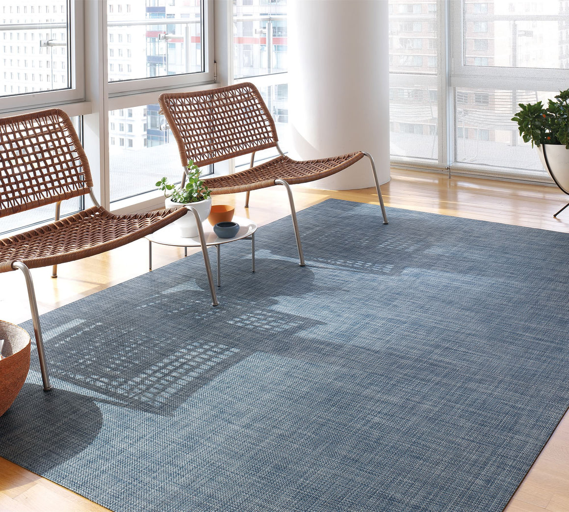 57BW3QRF Chilewich Outdoor/Outside Latex 8 X 10 Blue Rug