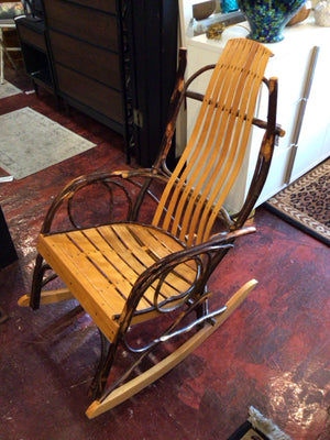 Adirondack Bentwood Tan/Brown Rocking Chair