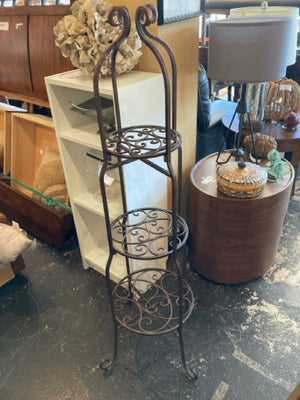 3 Tier Bronze Wrought Iron Plant Stand