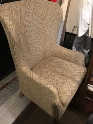 World Market Wing Back Gold Chair