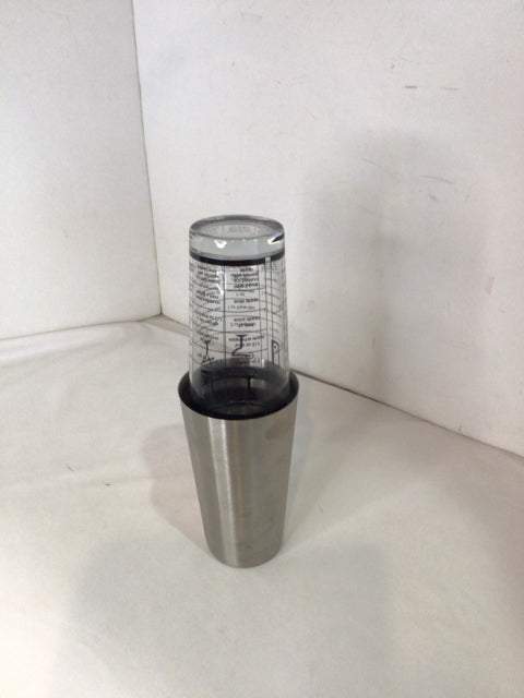 Shaker Stainless Steel 2 Piece Silver/Clear Bar Accessories