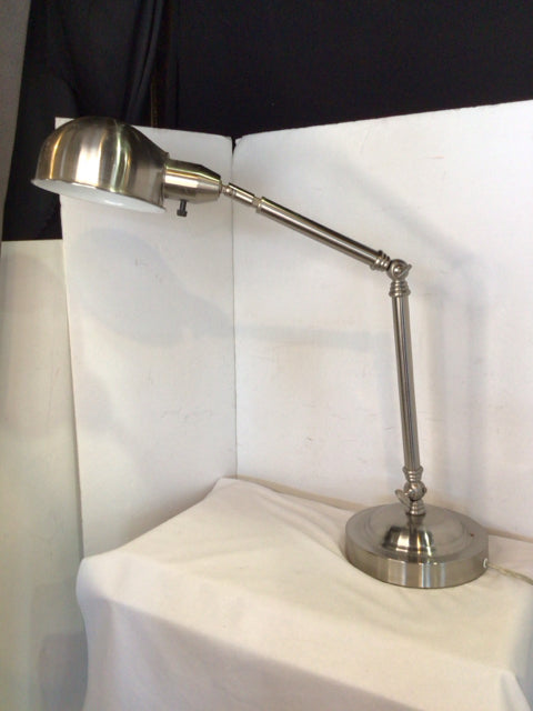 Adjustable Silver Desk Lamp