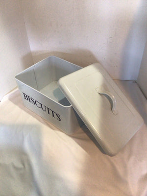 Retro Enamel Lidded White/Black Box