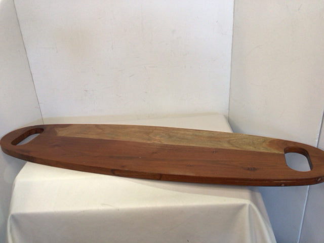 Brown Wood Oval Cutting Board