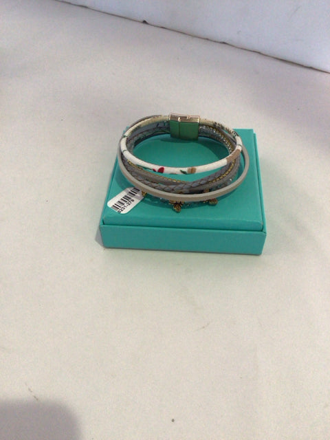 Gray/White Magnetic Bracelet