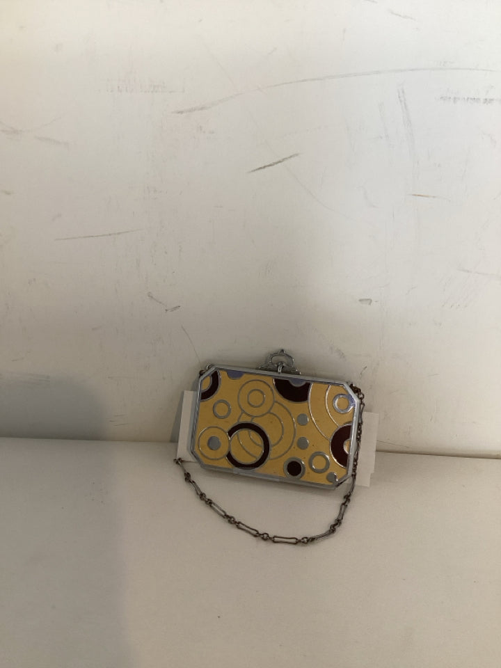 Vintage Metal Yellow Compact