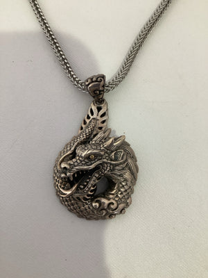 Silver Dragon Necklace