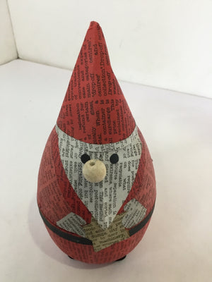 Box Red Papermache Santa Holiday Item