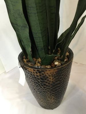 Green In Planter Faux Plant