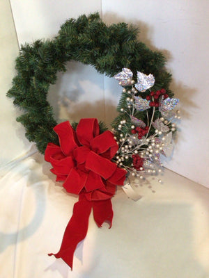 Christmas Green/Red Wreath Holiday Item