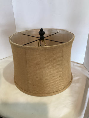 Tan Burlap Barrel Lamp Shade