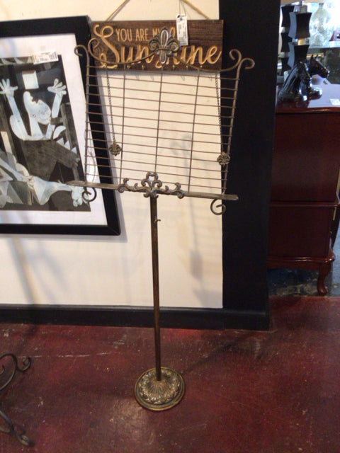 Bronze Metal Scroll As Is Music Stand