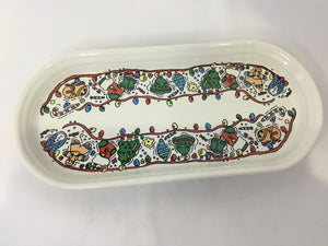 Fiesta White Stoneware Plate Holiday Item