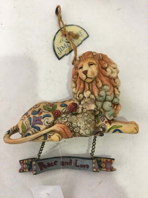 Jim Shore Cream Resin Lion Figurine