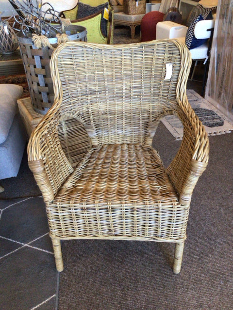 IKEA Wicker Arm Natural Chair