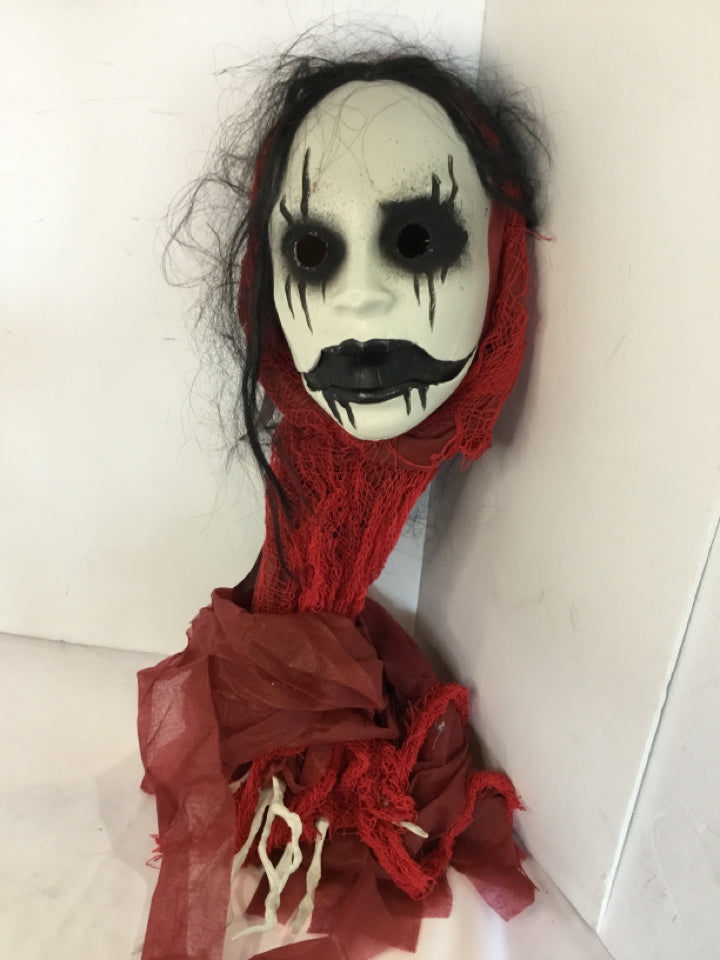 Halloween Black Plastic Skull Musical Holiday Item