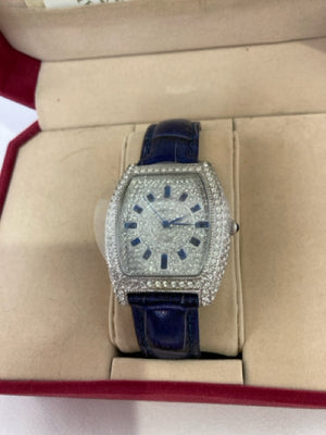 Couture Watches Blue Rhinestone Watch