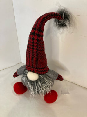 Christmas Red/Gray Cotton Stuffed Gnome Holiday Item