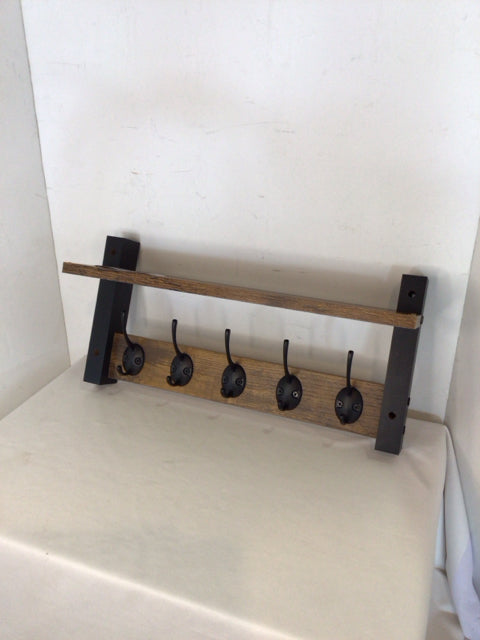 Wood/Metal Wall Hook Brown/black Wall Hook