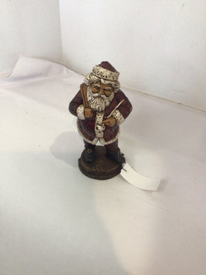 Figure Red/white Resin Santa Holiday Item