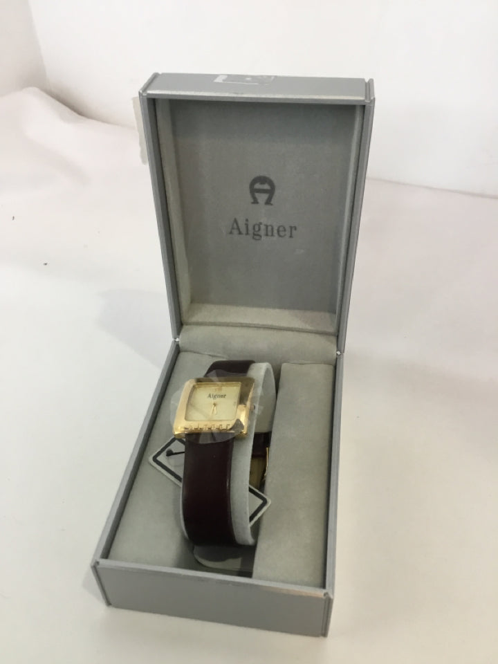 Aigner Brown/Gold Leather Watch