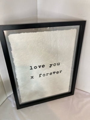 White/Black Words Framed Art