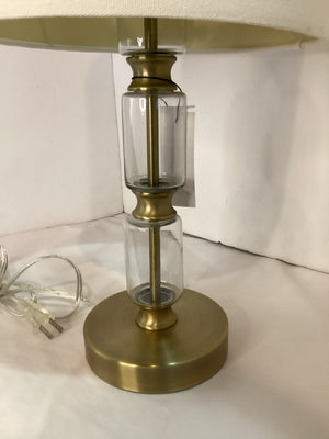 Gold/Clear Metal/Glass Lamp