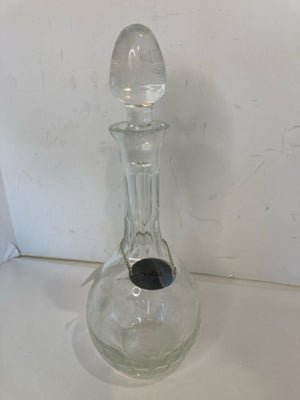 Clear Glass Etched Decanter