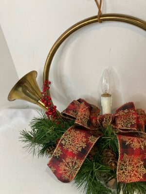 Brass Horn Holiday Item